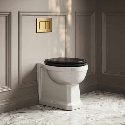 Portland Traditional Back to Wall Toilet with Concealed Cistern, and Flush Plate