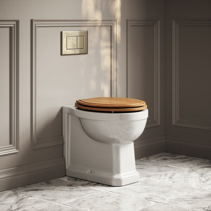 Portland Traditional Back to Wall Toilet with Concealed Cistern, and Flush Plate