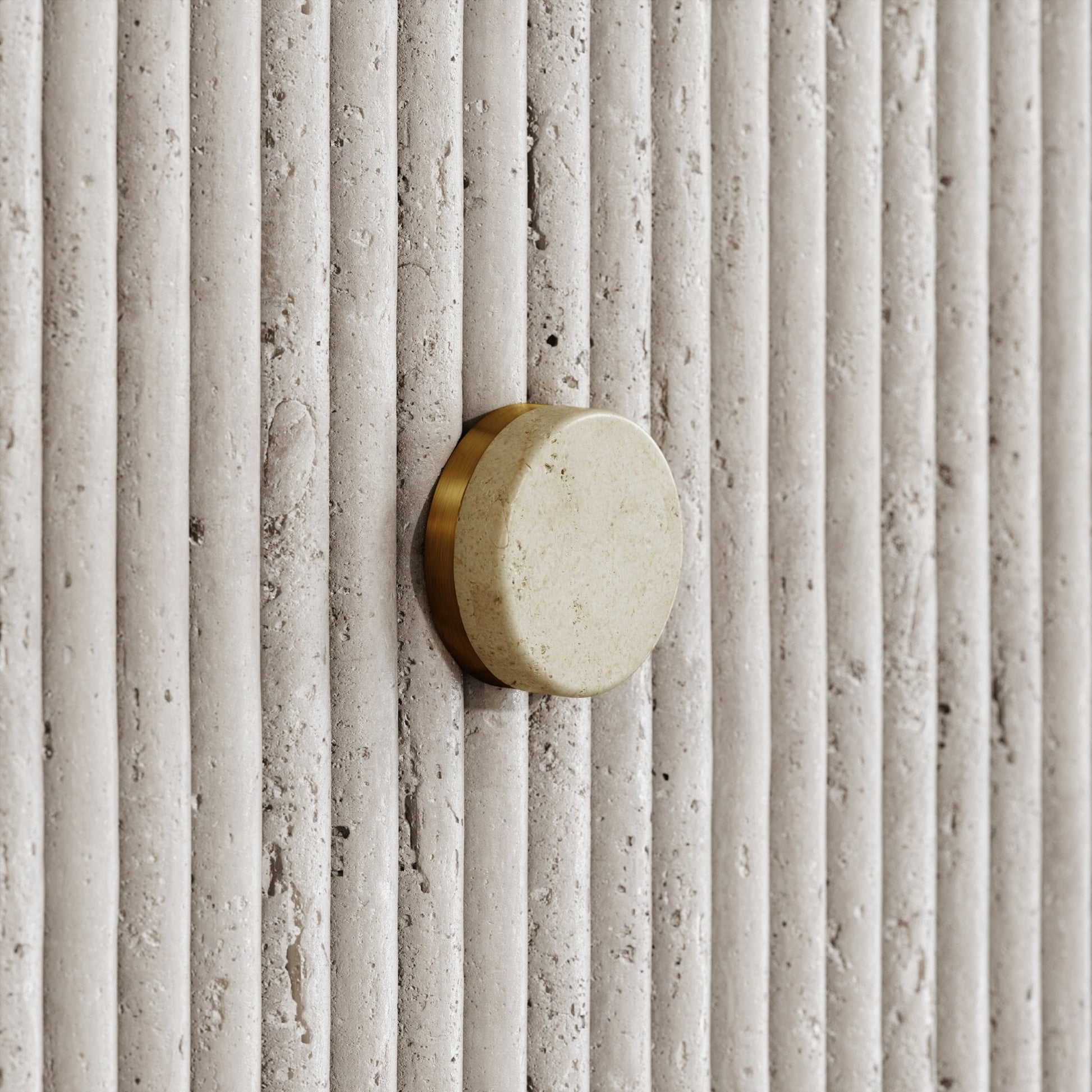Porto Shower System (Brushed Gold & Crema Marfil Marble)