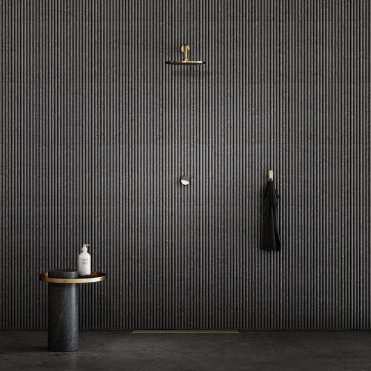 Porto Shower System (Brushed Gold & Panda Marble)