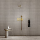 Porto Thermostatic Shower (Brushed Gold & Crema Marfil Marble)