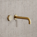Porto Wall Mounted Basin Mixer Tap (Brushed Gold & Crema Marfil Marble)
