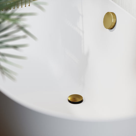 Luxe Brushed Gold Pop Up Bath Waste with Overflow