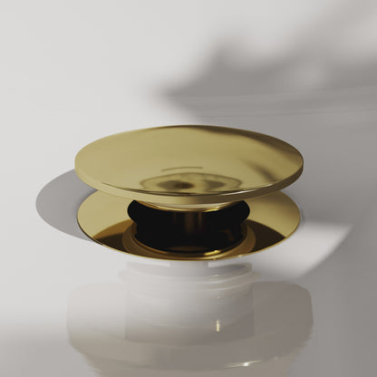 Luxe Polished Brass Slotted Click Clack Basin Waste