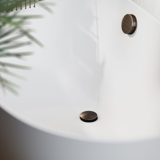 Luxe Brushed Bronze Pop Up Bath Waste with Overflow