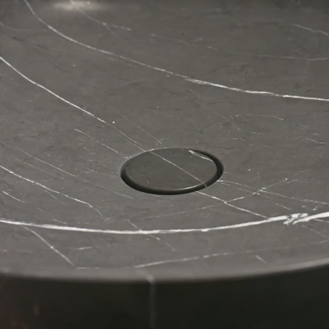 Designo Pietra Grey Marble Countertop Basin 550mm