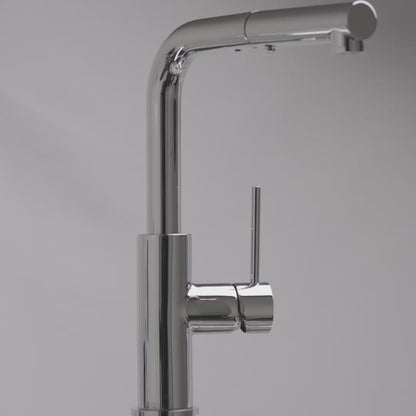 Pure Chrome Pull Out Swivel Kitchen Tap
