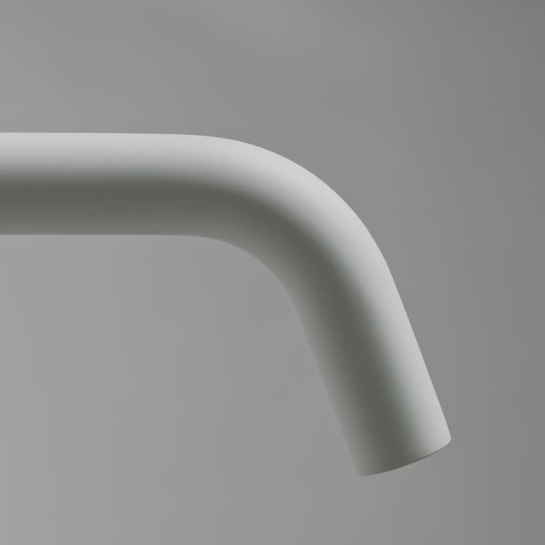 Luxe Silk Matte White Wall Mounted Basin Mixer Tap V1