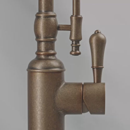 Deco Claridge Aged Bronze Traditional Pull Out Kitchen Mixer Tap
