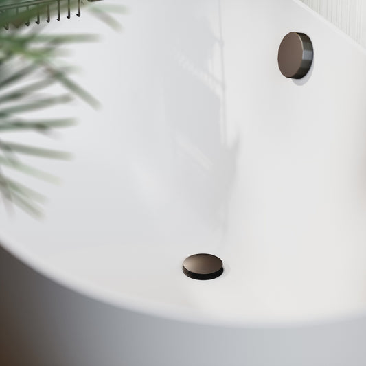 Luxe Deep Bronze Pop Up Bath Waste with Overflow