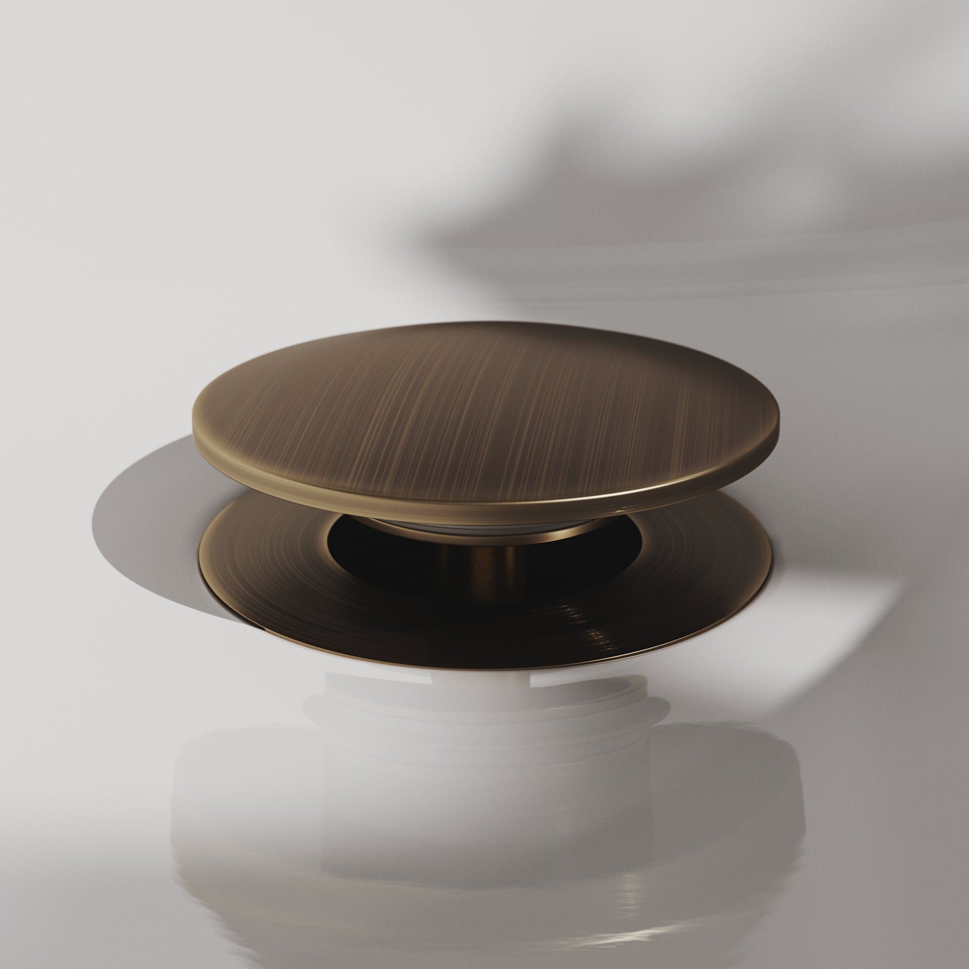 Luxe Brushed Bronze Unslotted Click Clack Basin Waste