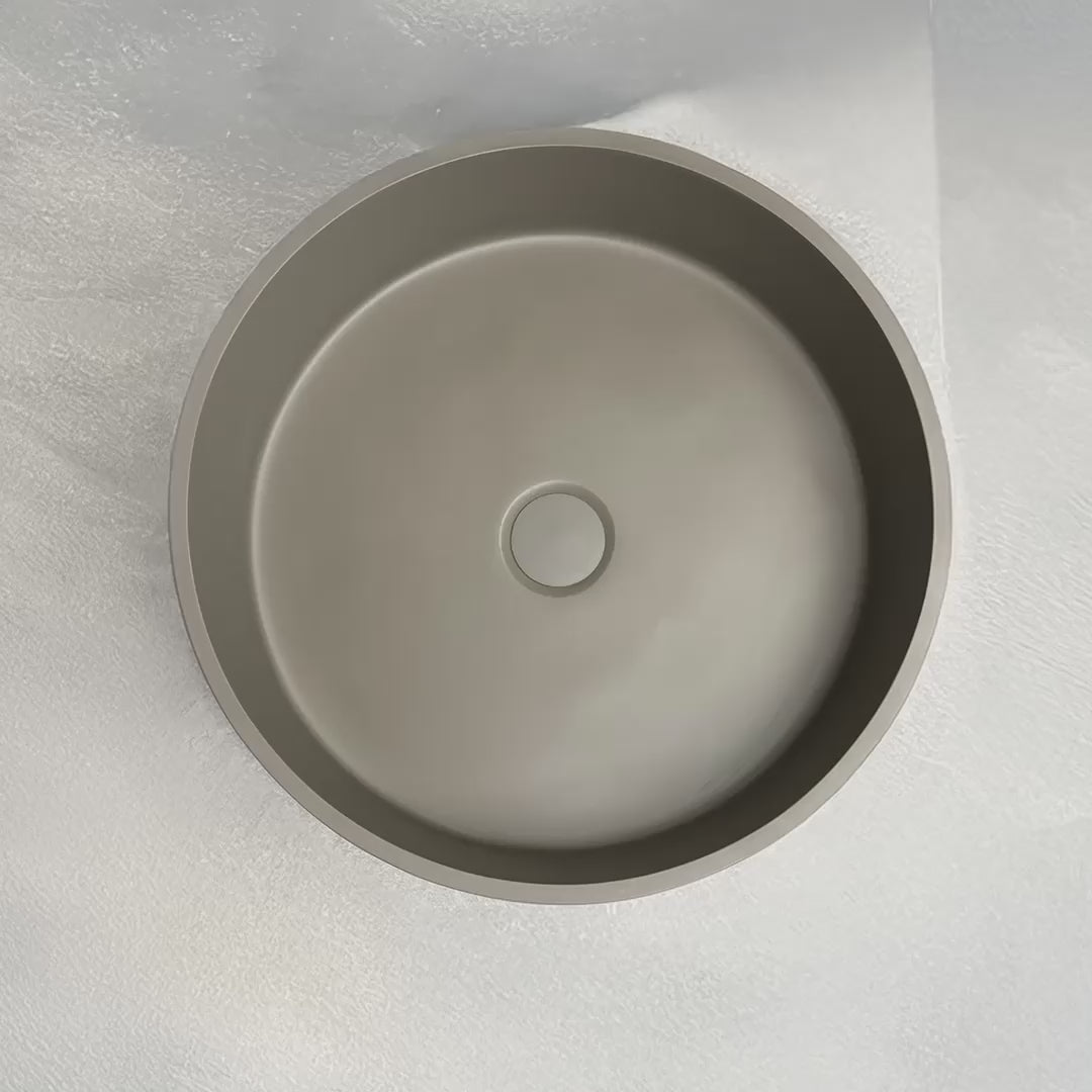 Nuvo Earth Round Countertop Stone Basin 450mm
