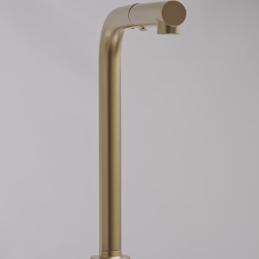 Pure Brushed Gold Pull Out Swivel Kitchen Tap