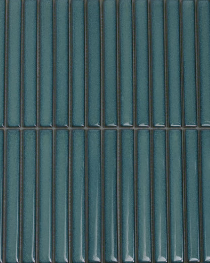 Linear Mosaic Aqua Gem Blue Glazed Porcelain Wall Tile 293 x 313mm