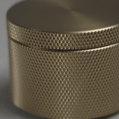 Spectre Knurled Privacy Brushed Gold Internal Door Handle