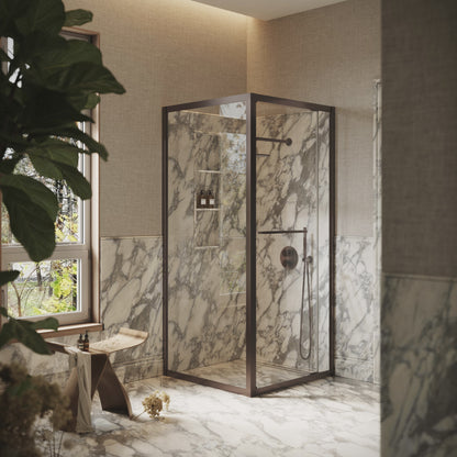 Reve Sidesway Deep Bronze Shower Screen 900mm