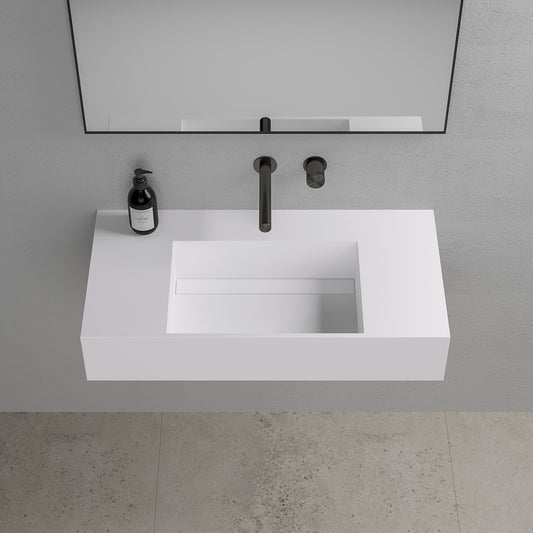 Prisma Wall Hung Stone Basin 800mm