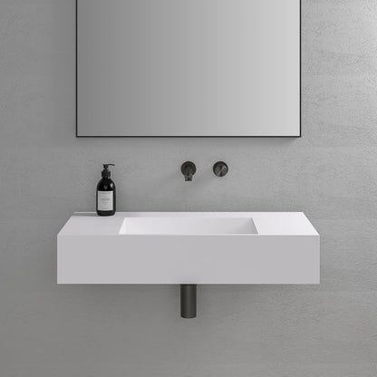 Prisma Wall Hung Stone Basin 800mm