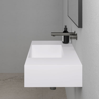 Prisma Wall Hung Stone Basin 800mm