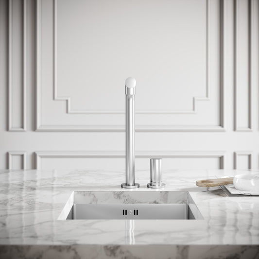 Pure Brushed Stainless Pull Out Swivel Kitchen Tap