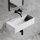 Quadra Carrara Marble Wall Hung Basin 600mm