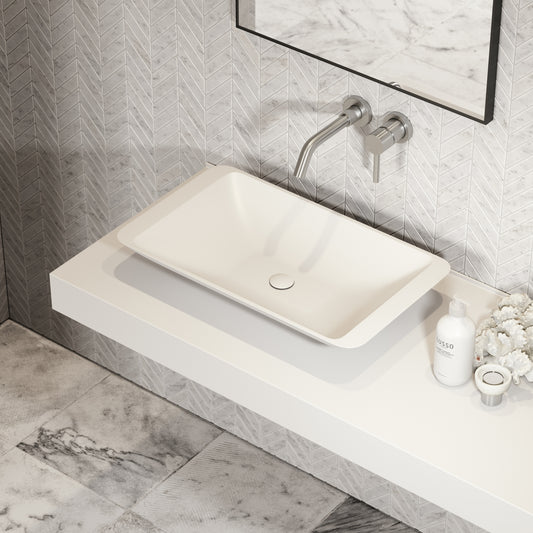 Quadrato Countertop Stone Basin 600mm
