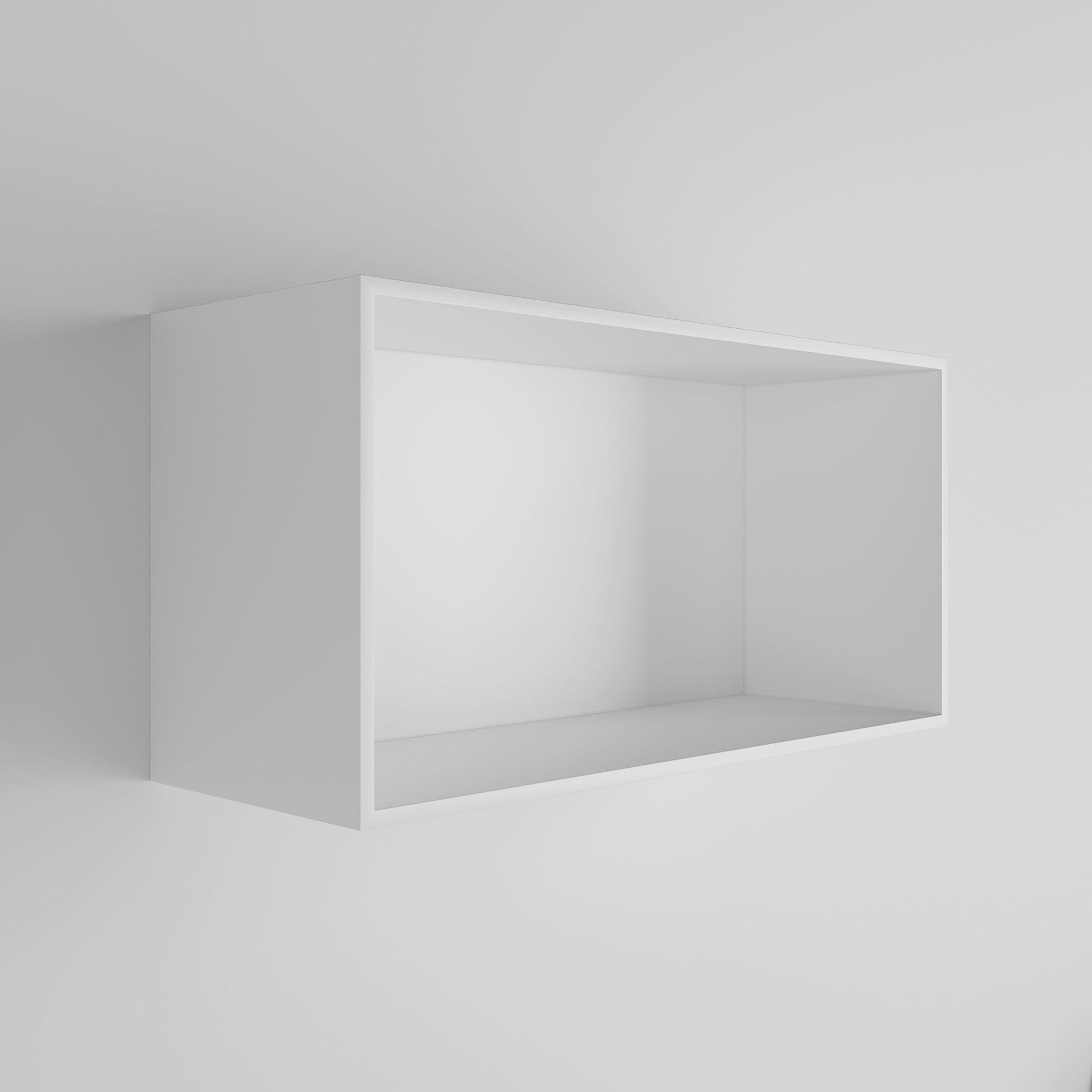 Qube Matte White Stone Square Storage Box 600mm