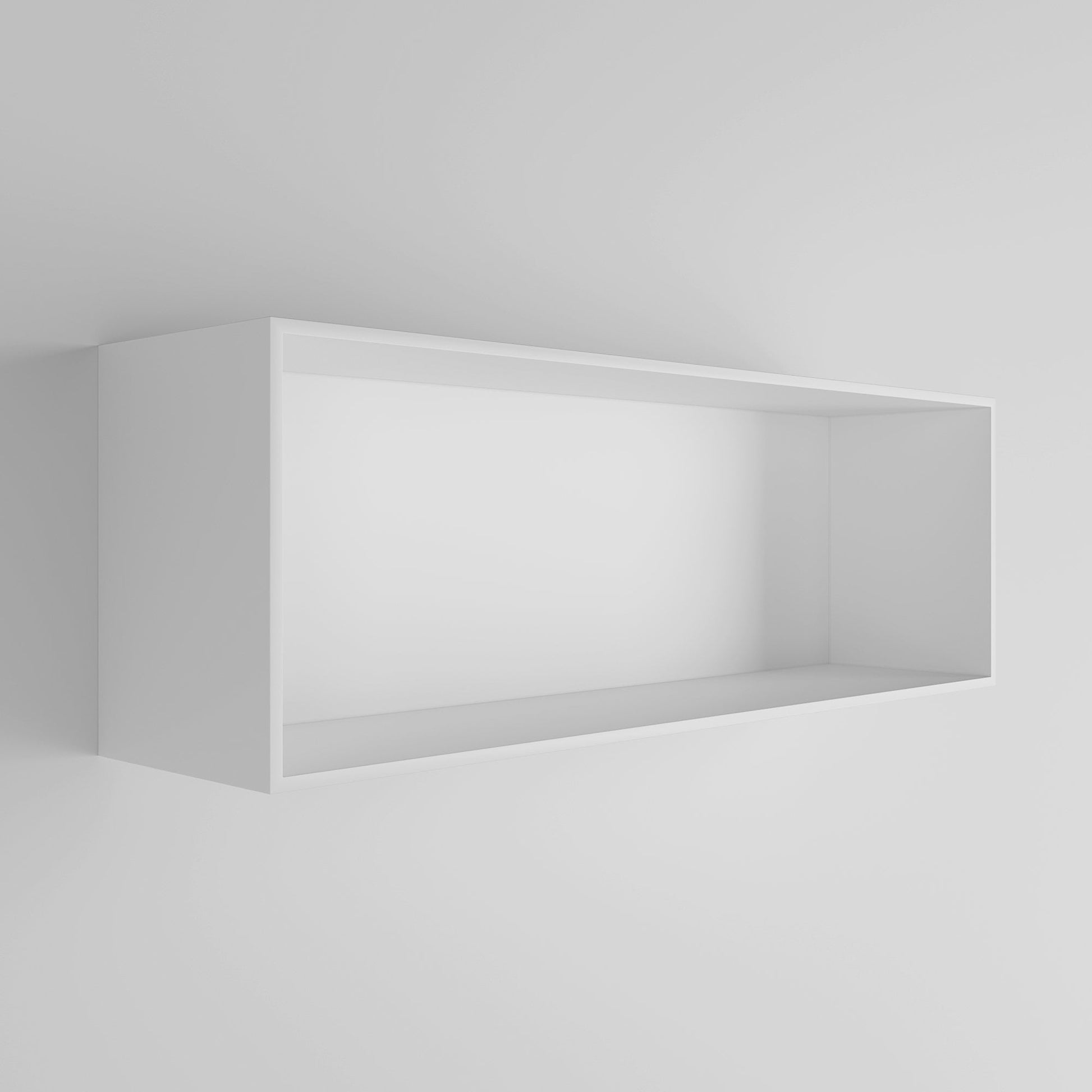 Qube Matte White Stone Square Storage Box 900mm