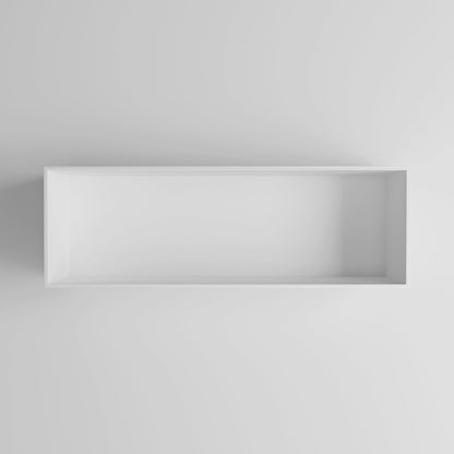 Qube Matte White Stone Square Storage Box 900mm