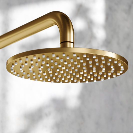 Regal Brushed Gold Crosshead Thermostatic 2-Way Mixer Shower System