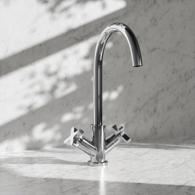 Regal Chrome Crosshead Kitchen Mixer Tap