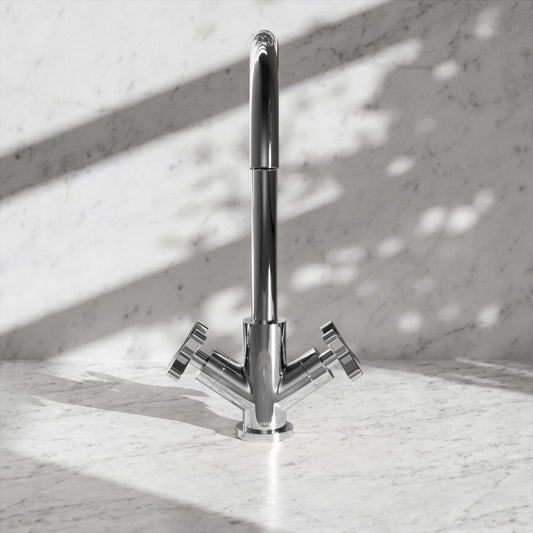 Regal Chrome Crosshead Kitchen Mixer Tap