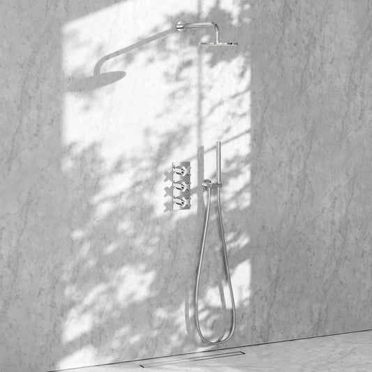 Regal Chrome Crosshead Thermostatic 2-Way Mixer Shower System