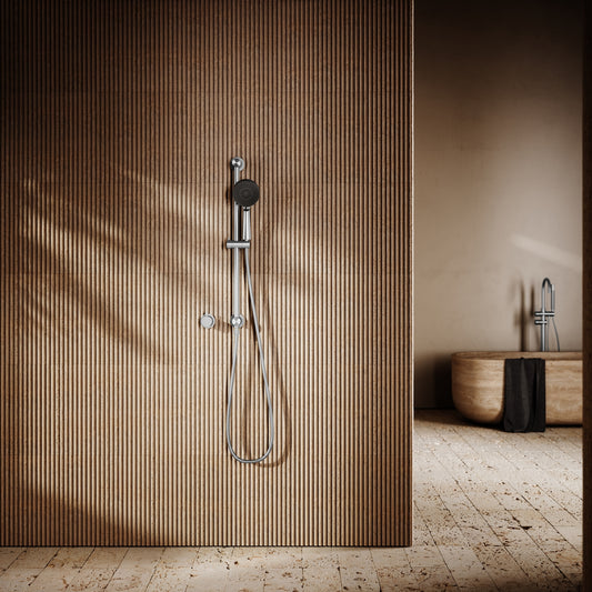 Revive Brushed Stainless Shower Riser Kit with Valve