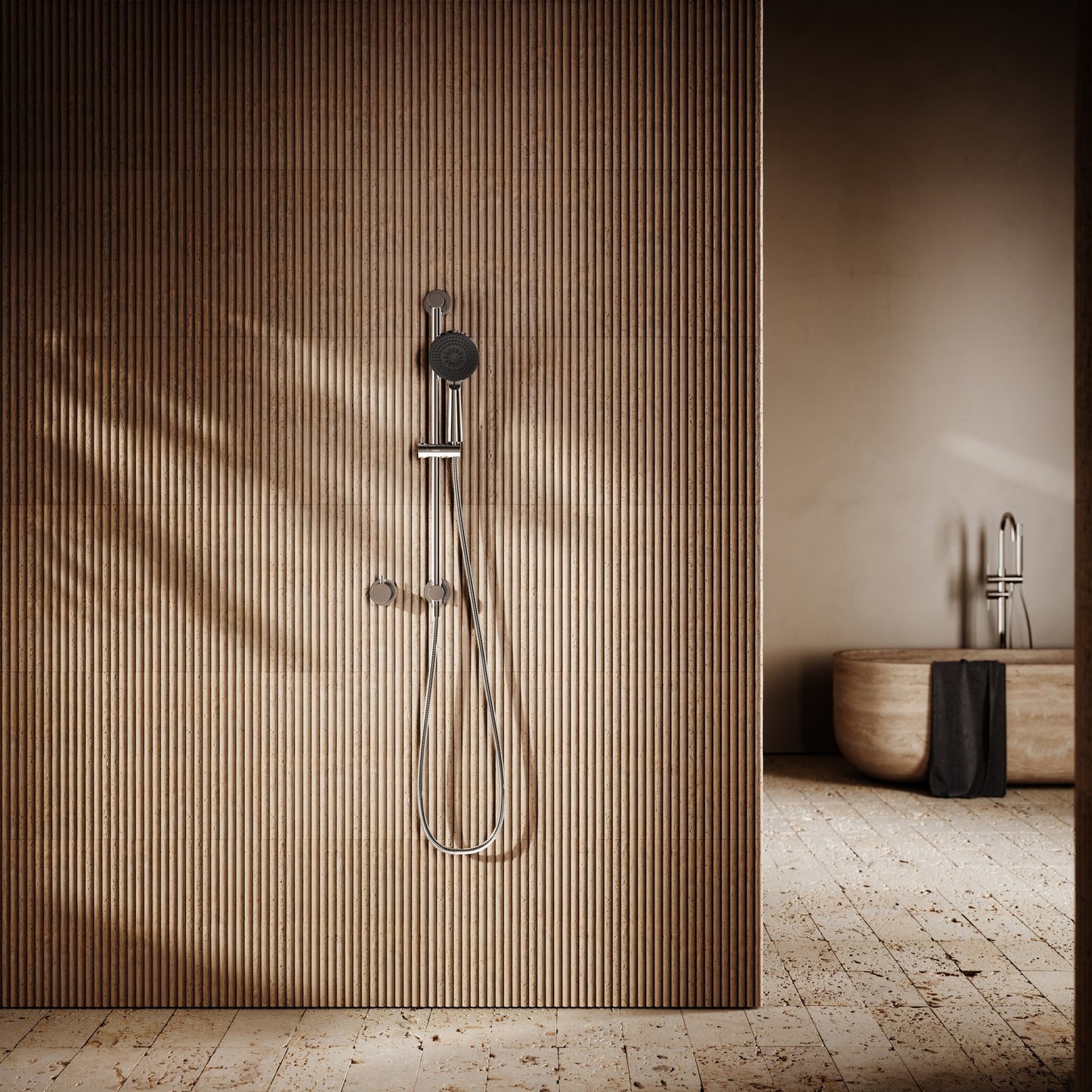 Revive Chrome Shower Riser Kit with Valve