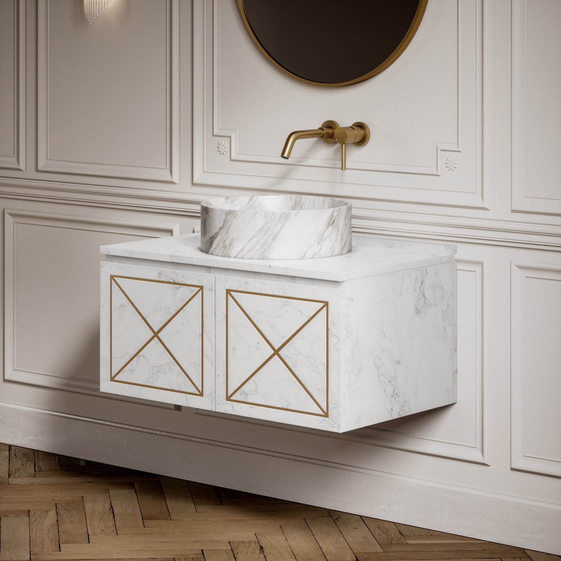 Roma Volakas Marble Countertop Basin 400mm