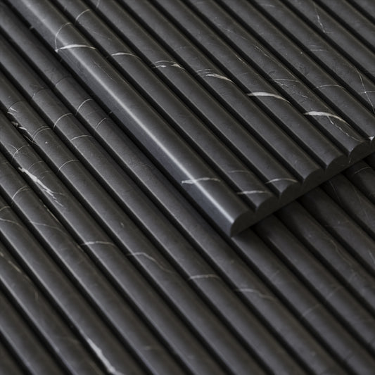 Romano Fluted Grey Pietra Marble Mosaic Wall Tile