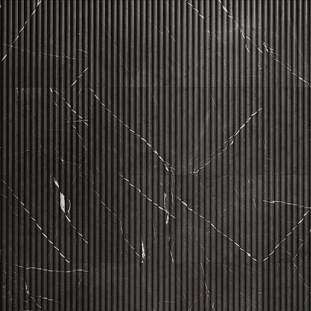 Romano Fluted Pietra Grey Marble Mosaic Wall Tile - LUSSO