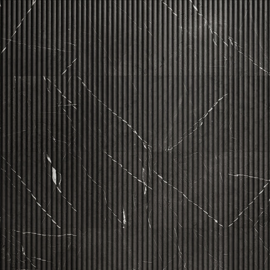 Romano Fluted Grey Pietra Marble Mosaic Wall Tile