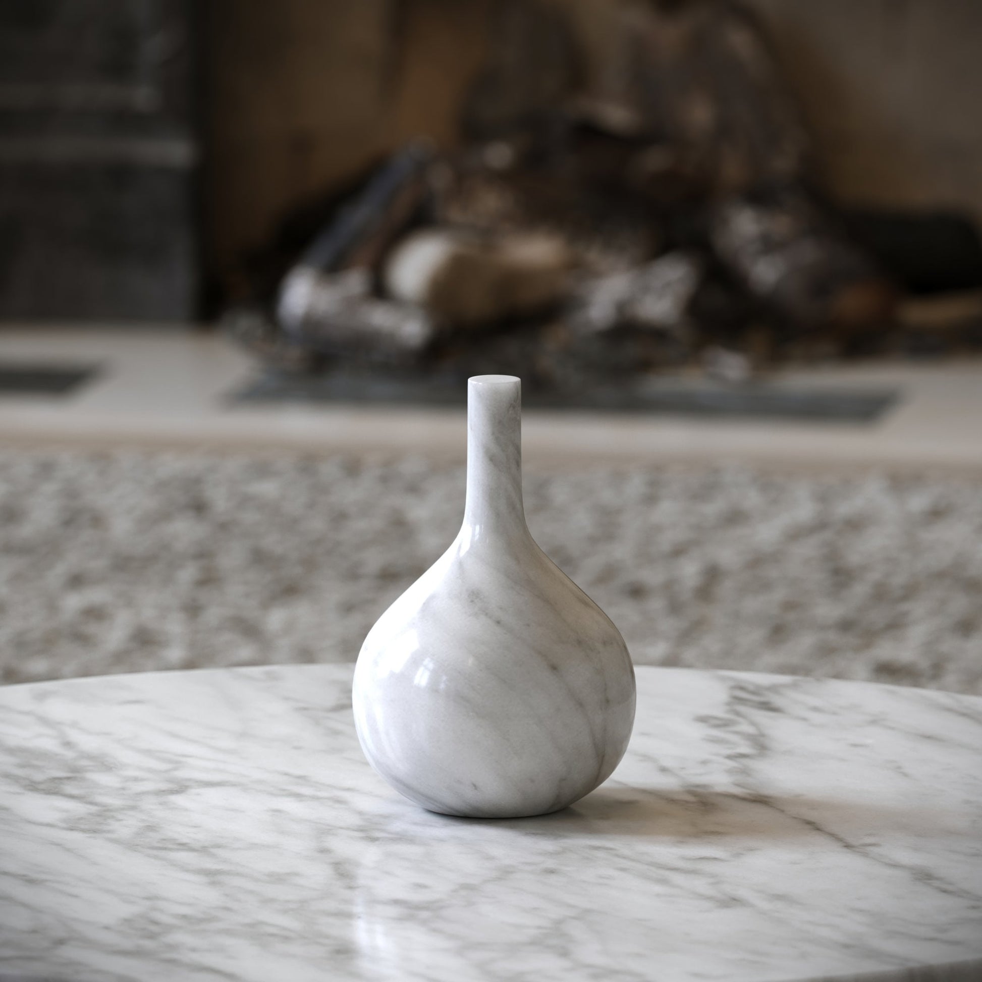 Rosa Carrara Marble Wine Bottle