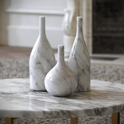 Rosa Carrara Marble Wine Bottle