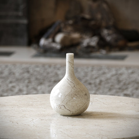 Rosa Crema Marfil Marble Wine Bottle