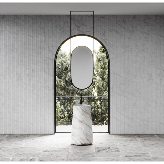 Rossi Volakas Marble Pedestal Basin 500mm
