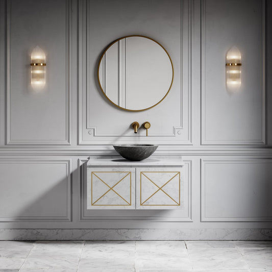 Sala Pietra Grey Marble Countertop Basin 400mm