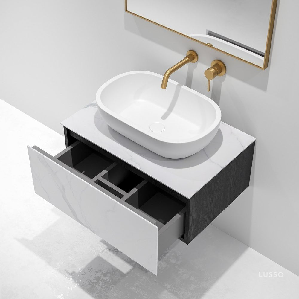 Salvator Carrara Porcelanosa Bathroom Vanity Unit 750mm