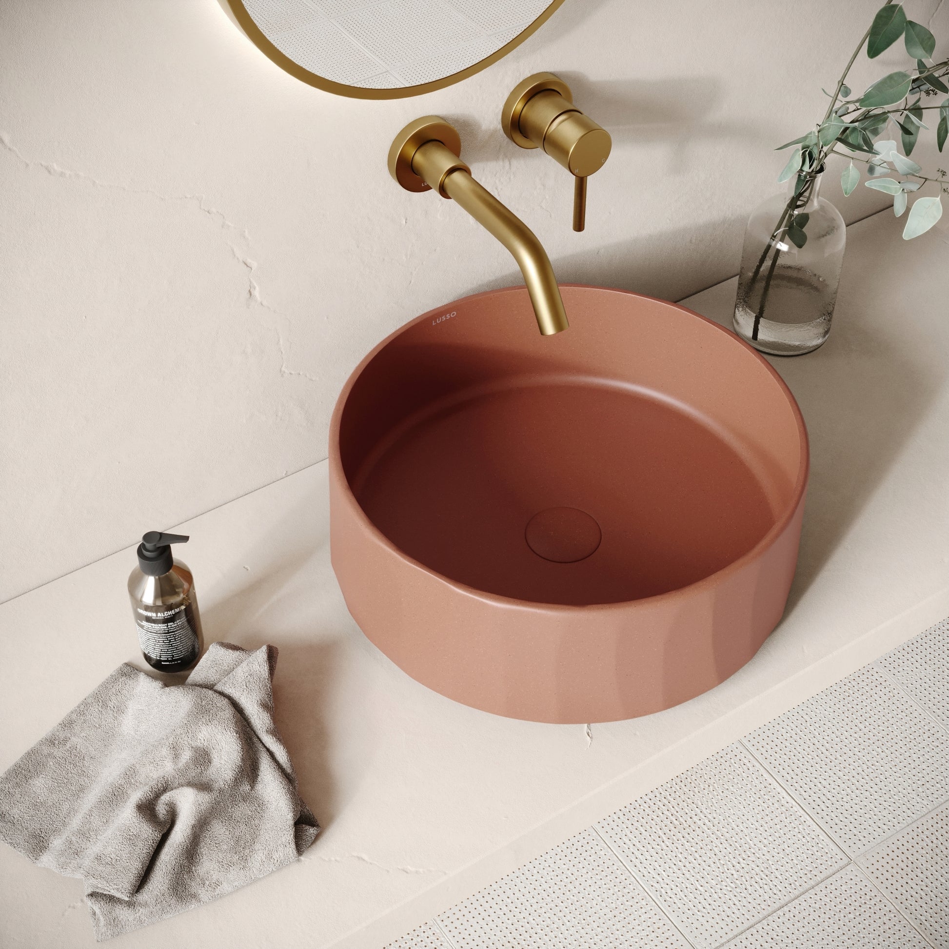 Scolpire Terracotta Concrete Countertop Basin 420mm