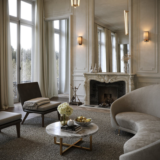 Seletti Arabescato Marble Round Candle Holder