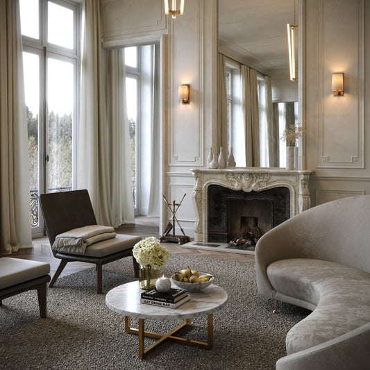 Seletti Carrara Marble Round Candle Holder