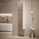 Sense Matte White Bathroom Storage Cabinet with Mirror