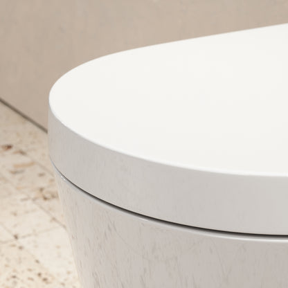 Senza Back To Wall Rimless Toilet with Concealed Cistern and Gunmetal Flush Plate